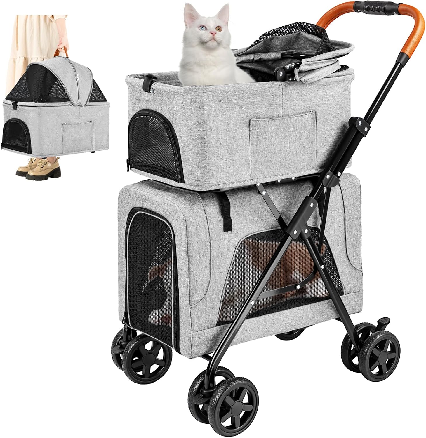 ペットパラダイス スヌーピー柄 3WAYペットカート 《美品》ペット